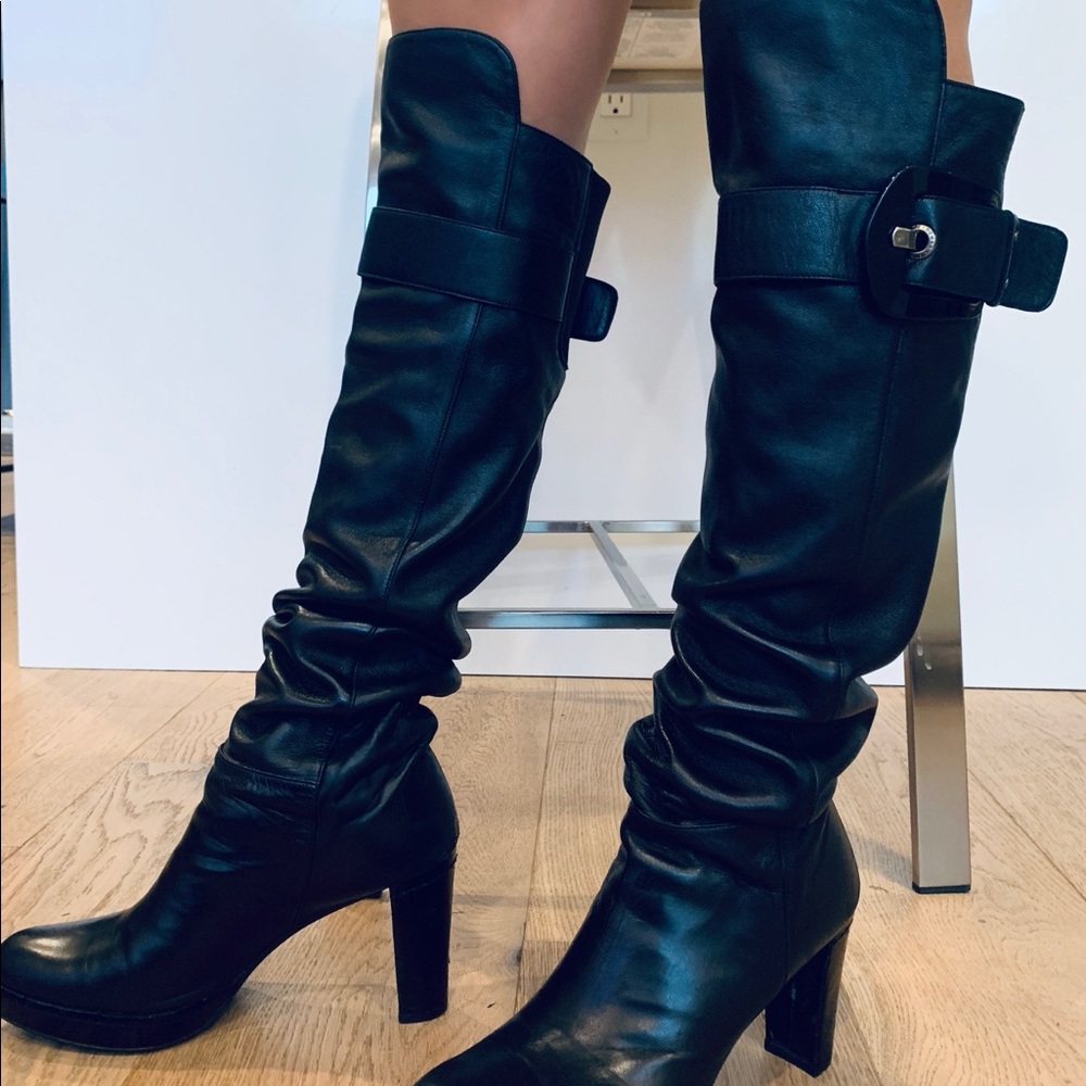 Stuart Weitzman Black leather boots